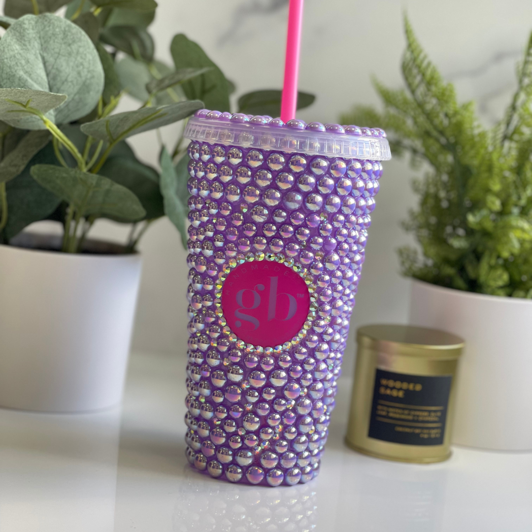 Girl Buy Purple Pearl Tumbler