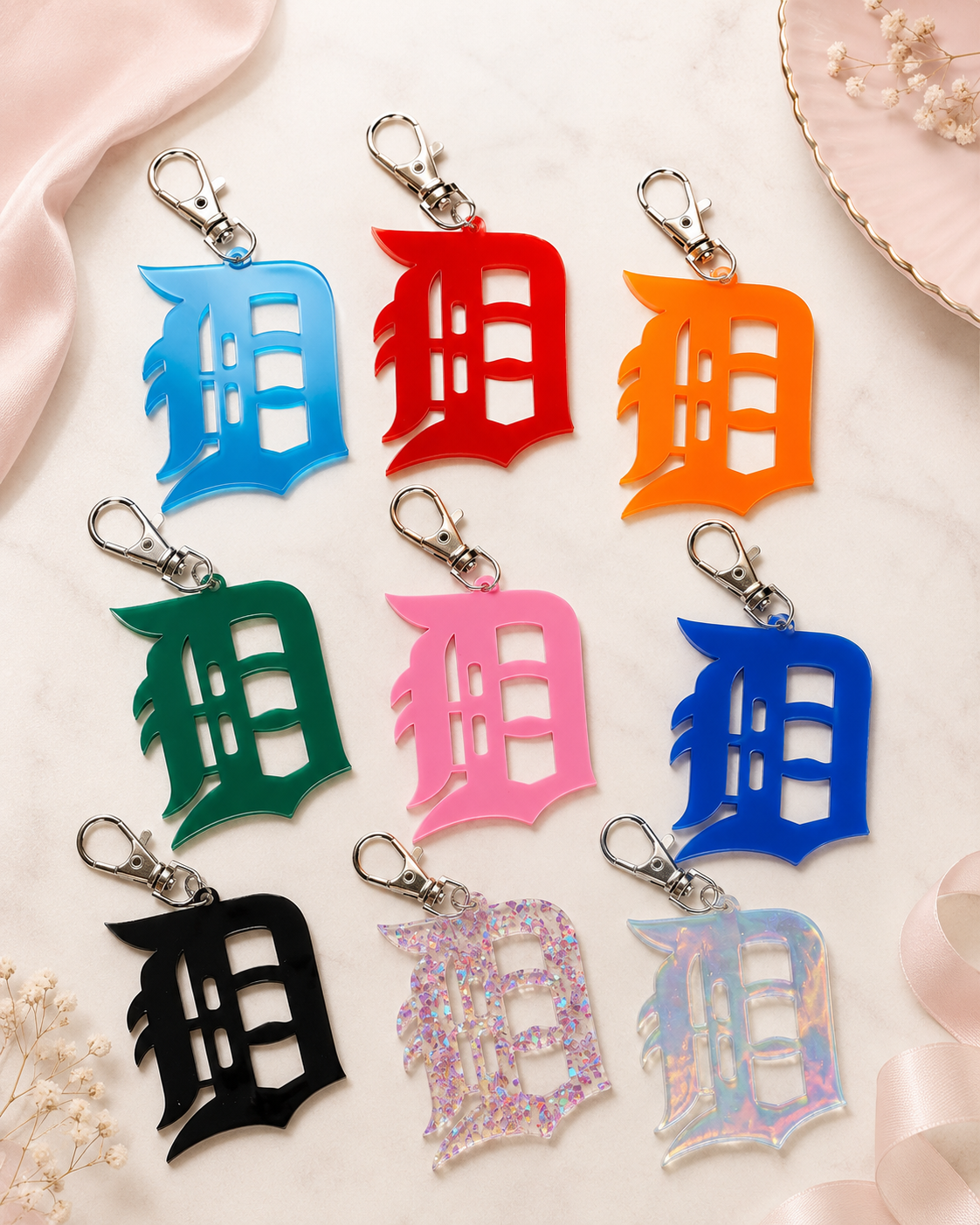 Detroit “D” Bag Charm