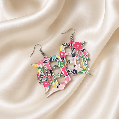 Detroit D Acrylic Earrings | 19 Colors & Finishes