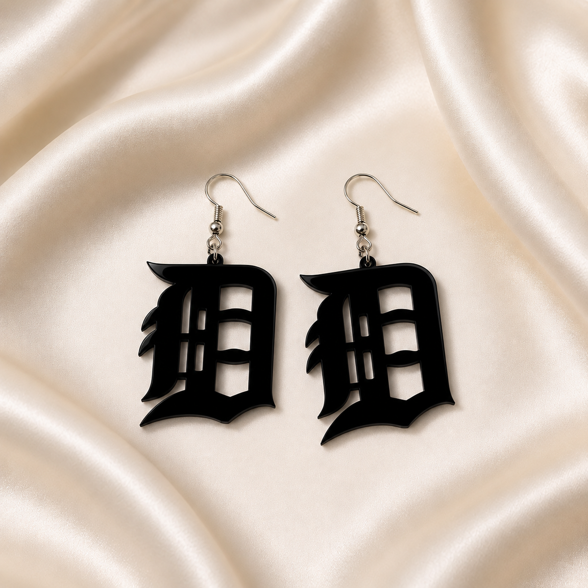 Detroit D Acrylic Earrings | 19 Colors & Finishes