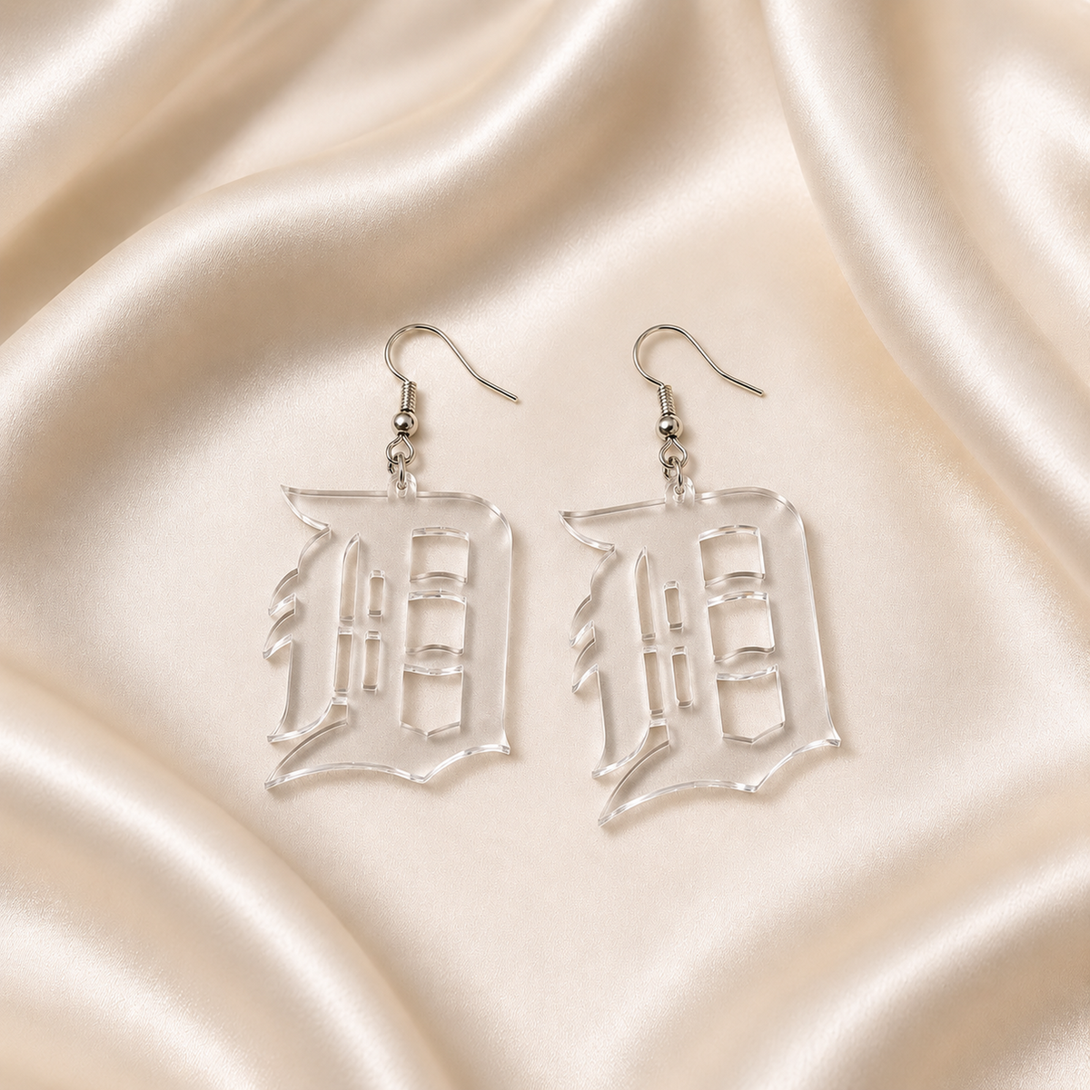 Detroit D Acrylic Earrings | 19 Colors & Finishes