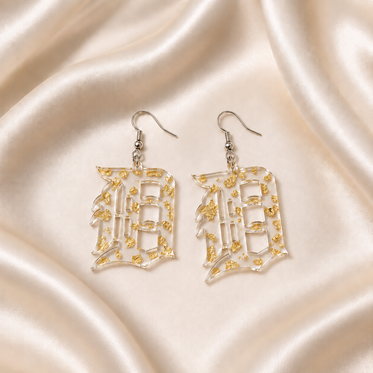 Detroit D Acrylic Earrings | 19 Colors & Finishes