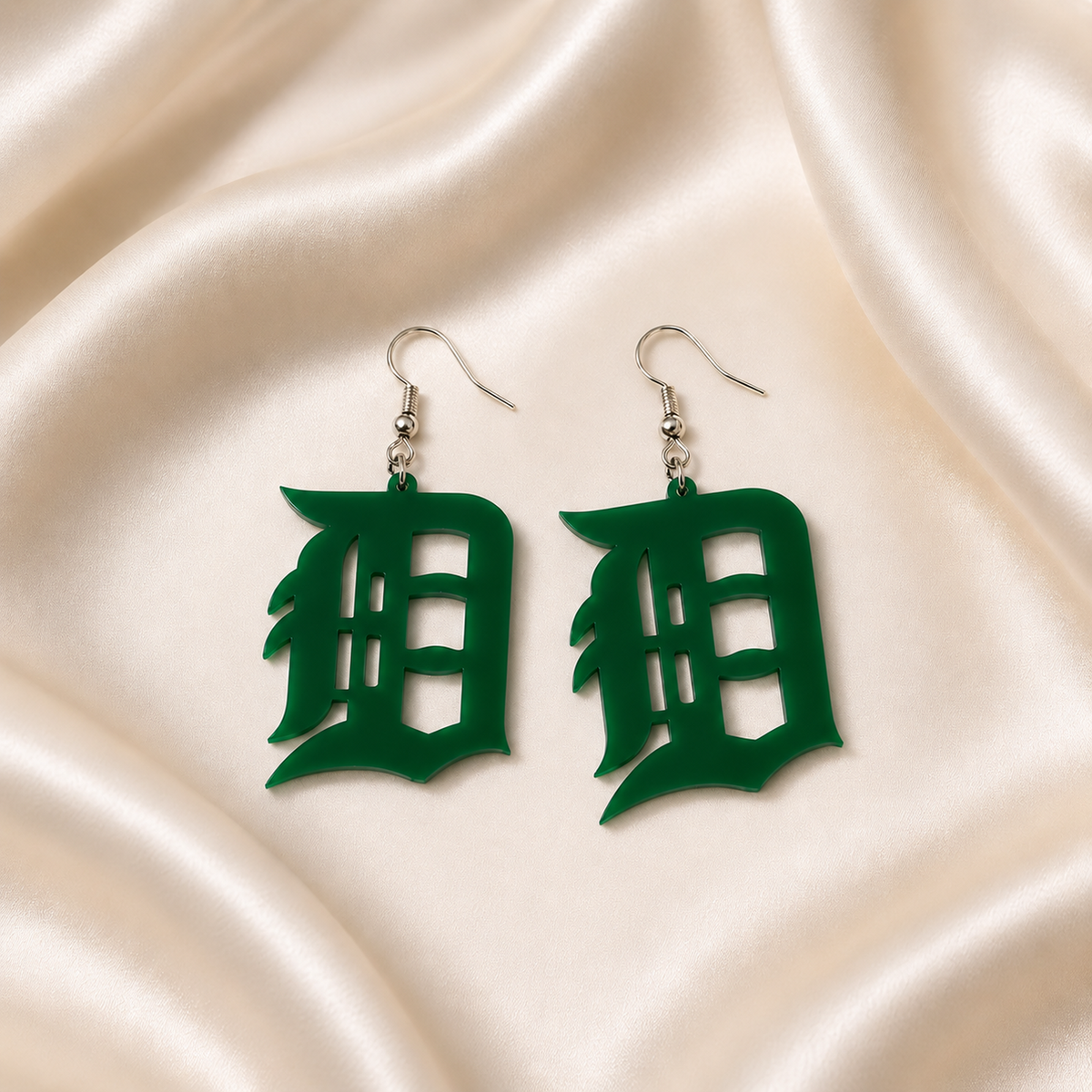 Detroit D Acrylic Earrings | 19 Colors & Finishes