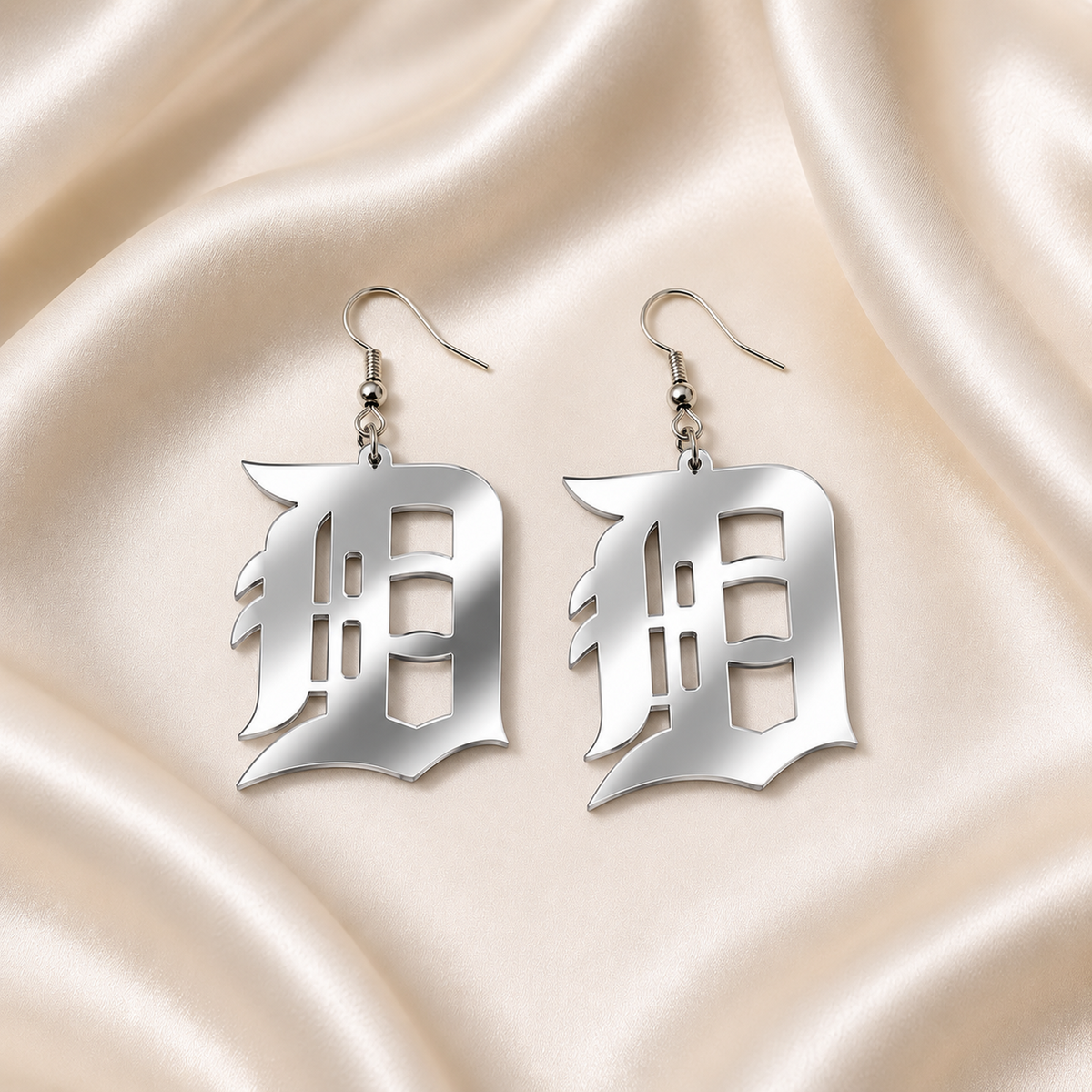 Detroit D Acrylic Earrings | 19 Colors & Finishes