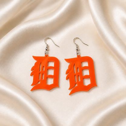 Detroit D Acrylic Earrings | 19 Colors & Finishes