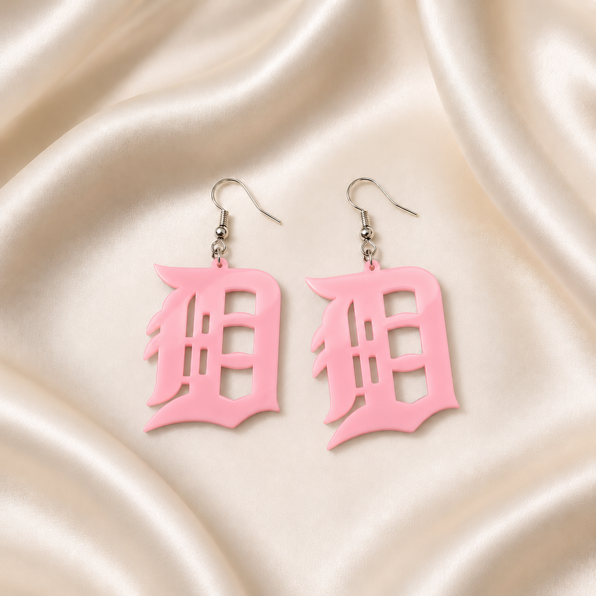 Detroit D Acrylic Earrings | 19 Colors & Finishes