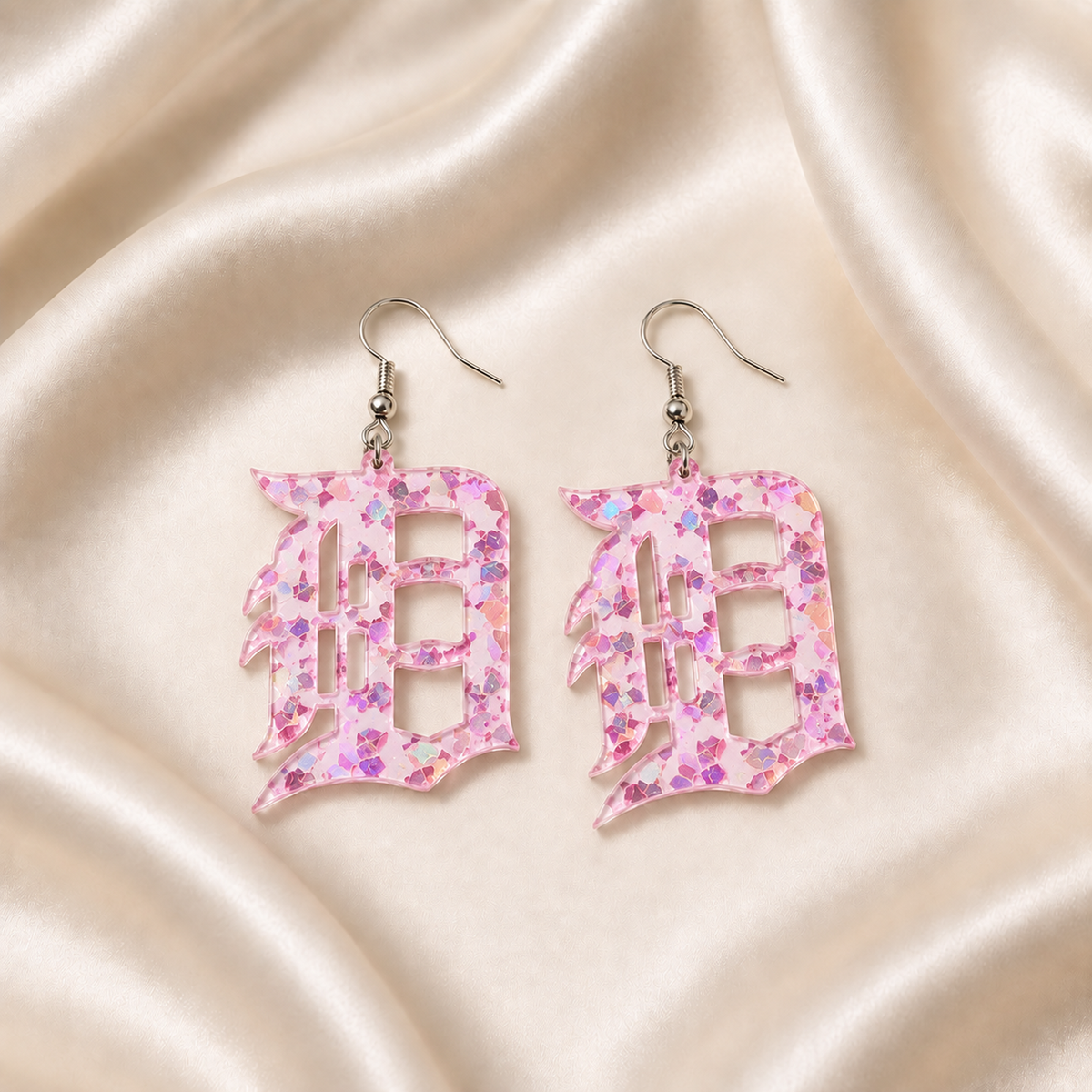 Detroit D Acrylic Earrings | 19 Colors & Finishes