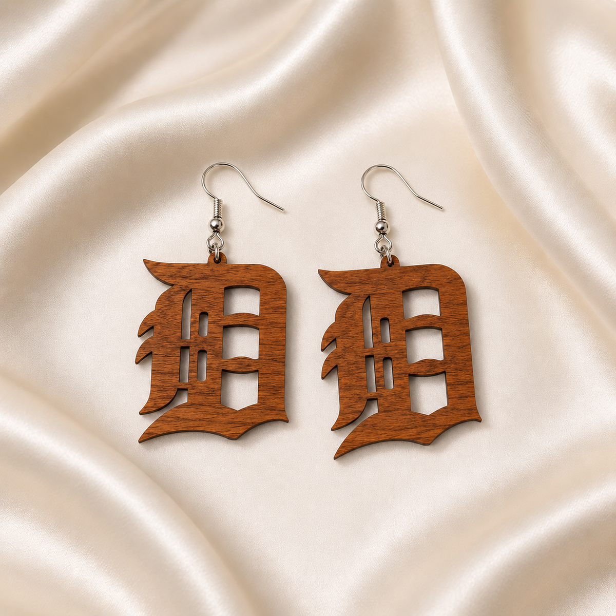 Detroit D Acrylic Earrings | 19 Colors & Finishes