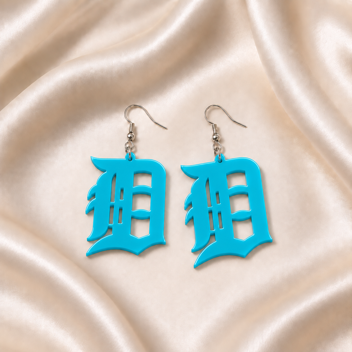 Detroit D Acrylic Earrings | 19 Colors & Finishes