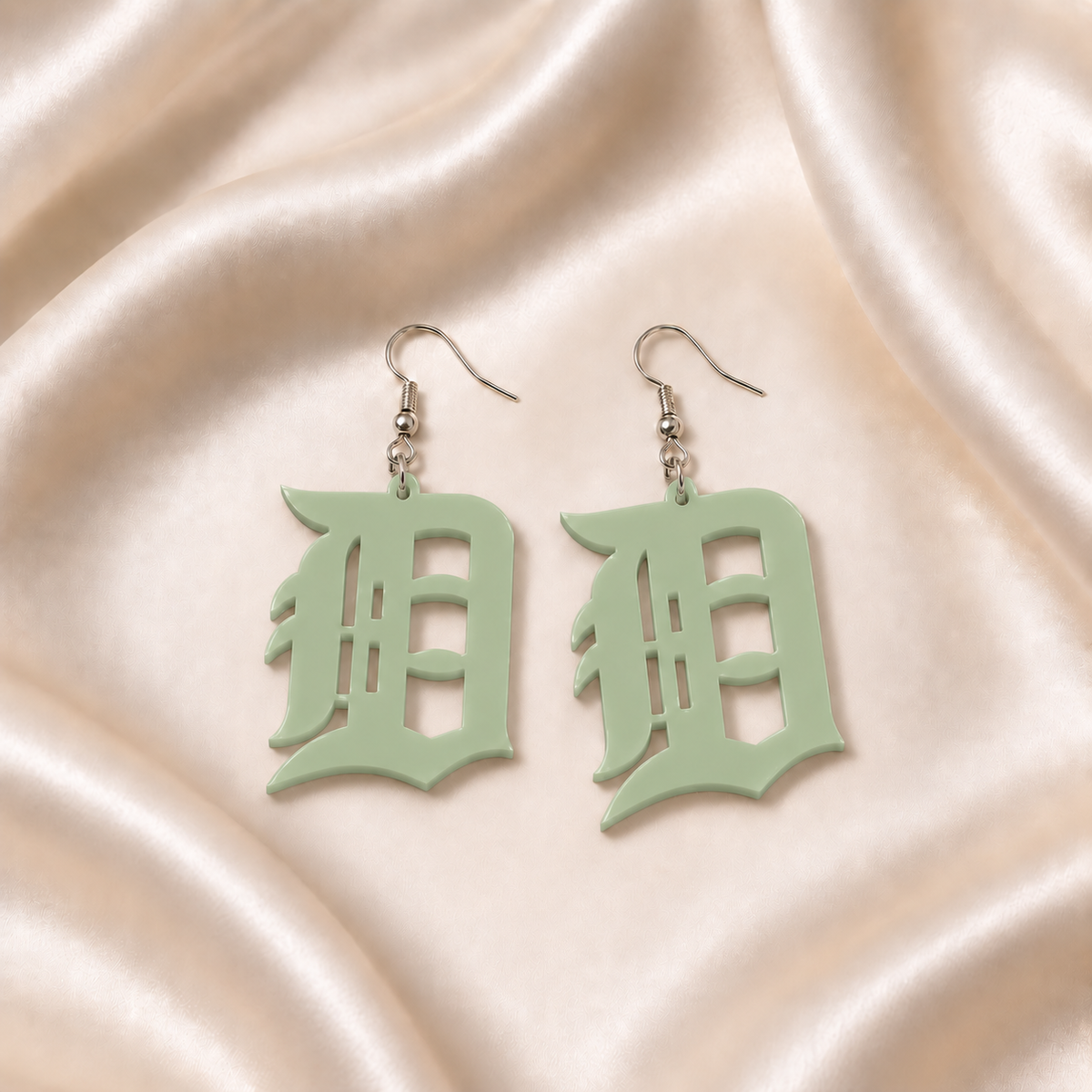Detroit D Acrylic Earrings | 19 Colors & Finishes